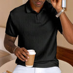 Mens Textured Polo Shirt