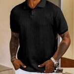 Mens Textured Polo Shirt